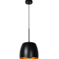 Luminaires Rustiques-Luminaires Lucide Suspension Lucide NOLAN Noir, 1 lumière