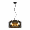 Suspension Verre Fumé-Luminaires Lucide Suspension Lucide OLIVIA Noir, 3 lumières