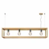 Lampes Industrielles-Luminaires Lucide Suspension Lucide ORIS Bois foncé, 4 lumières