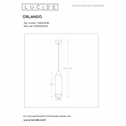 Suspension Verre Fumé-Luminaires Lucide Suspension Lucide ORLANDO Gris, Rouille, 1 lumière