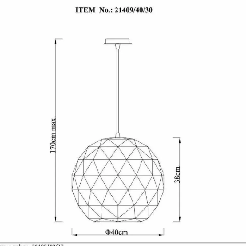 Lampe Turque-Luminaires Lucide Suspension Lucide OTONA Noir, 1 lumière