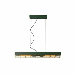 Lampes Dorées-Luminaires Lucide Suspension Lucide PENIGUET Vert, 2 lumières