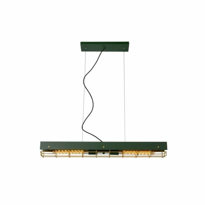 Lampes Dorées-Luminaires Lucide Suspension Lucide PENIGUET Vert, 2 lumières