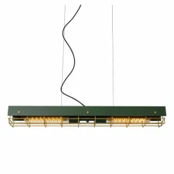 Lampes Dorées-Luminaires Lucide Suspension Lucide PENIGUET Vert, 2 lumières