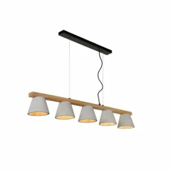 Luminaires Scandinaves-Luminaires Lucide Suspension Lucide POSSIO Gris, 5 lumières
