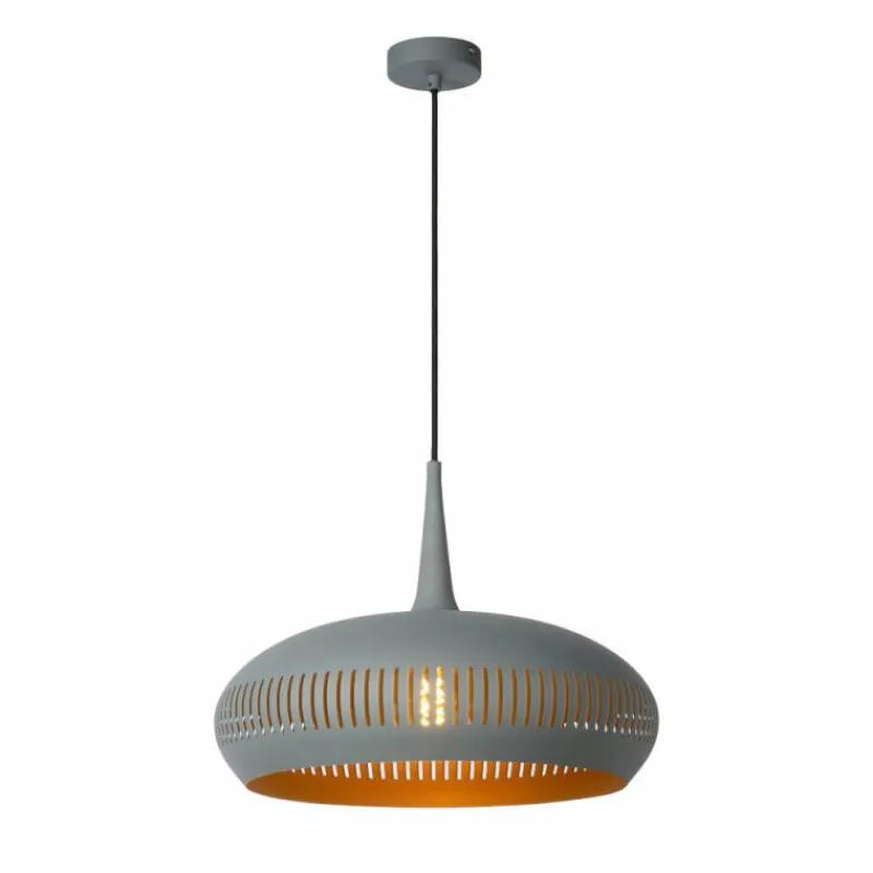 Lampes Vintages & Rétros-Luminaires Lucide Suspension Lucide RAYCO Gris, 1 lumière