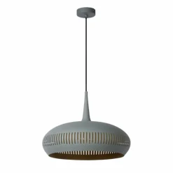 Lampes Vintages & Rétros-Luminaires Lucide Suspension Lucide RAYCO Gris, 1 lumière