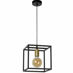 Luminaires Rustiques-Luminaires Lucide Suspension Lucide RUBEN Noir, 1 lumière