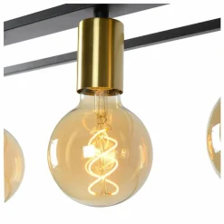 Luminaires Rustiques-Luminaires Lucide Suspension Lucide RUBEN Noir, 4 lumières