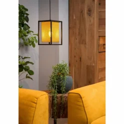 Lampes Dorées-Luminaires Lucide Suspension Lucide SANSA Noir, 1 lumière