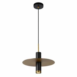 Luminaires Rustiques-Luminaires Lucide Suspension Lucide SELIN Noir, 1 lumière