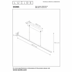 Luminaires Lucide Suspension Lucide SIGMA LED Blanc, 1 lumière* Éclairage Led
