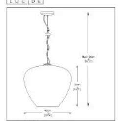 Luminaires Rustiques-Luminaires Lucide Suspension Lucide SOUFIAN Gris, 1 lumière