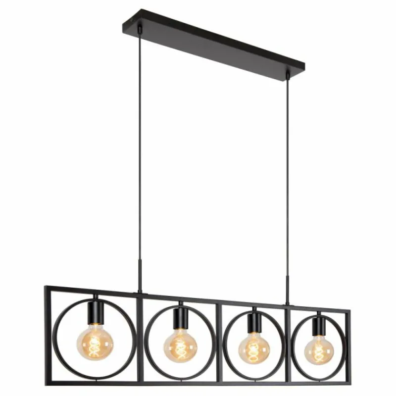 Luminaires Lucide Suspension Lucide SUUS Noir, 4 lumières* Suspensions