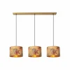 Lampes En Bois-Luminaires Lucide Suspension Lucide TANSELLE Multicolore, 3 lumières