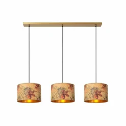 Lampes En Bois-Luminaires Lucide Suspension Lucide TANSELLE Multicolore, 3 lumières