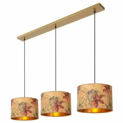 Lampes En Bois-Luminaires Lucide Suspension Lucide TANSELLE Multicolore, 3 lumières