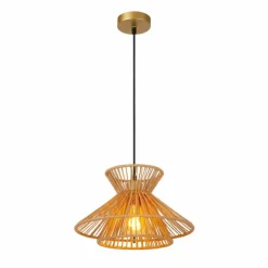 Lampes Dorées-Luminaires Lucide Suspension Lucide TASMAN Or, Laiton, 1 lumière