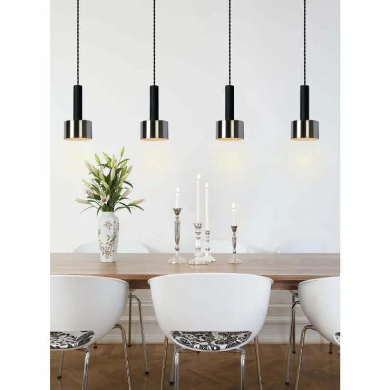 Luminaires Scandinaves-Luminaires Lucide Suspension Lucide TEUN Noir, 4 lumières