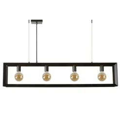 Lampes Industrielles-Luminaires Lucide Suspension Lucide THOR Gris, 4 lumières