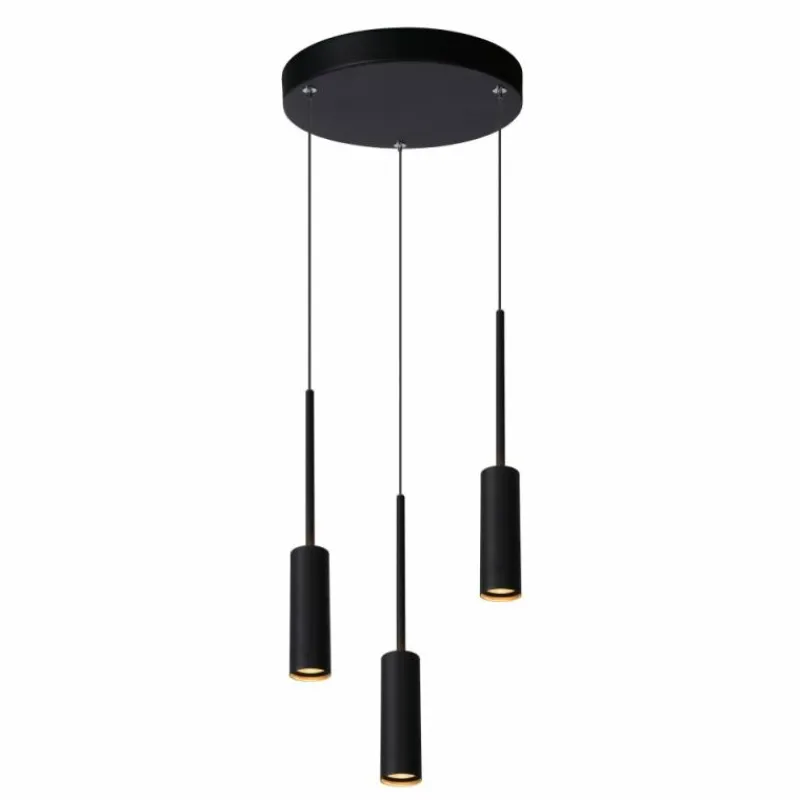 Luminaires Lucide Suspension Lucide TUBULE LED Noir, 3 lumières* Éclairage Led