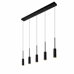 Luminaires Lucide Suspension Lucide TUBULE LED Noir, 5 lumières* Éclairage Led