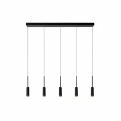 Luminaires Lucide Suspension Lucide TUBULE LED Noir, 5 lumières* Éclairage Led