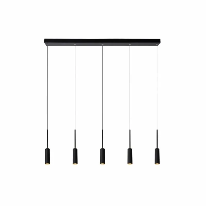 Luminaires Lucide Suspension Lucide TUBULE LED Noir, 5 lumières* Éclairage Led
