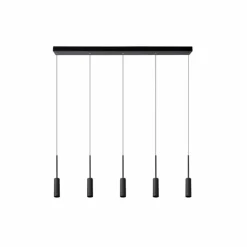 Luminaires Lucide Suspension Lucide TUBULE LED Noir, 5 lumières* Éclairage Led