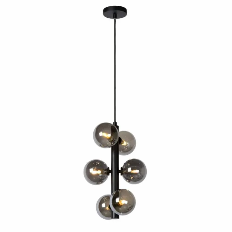 Luminaires Scandinaves-Luminaires Lucide Suspension Lucide TYCHO Noir, 6 lumières