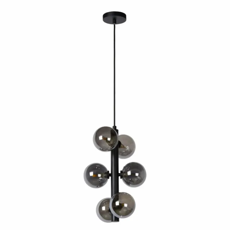 Luminaires Scandinaves-Luminaires Lucide Suspension Lucide TYCHO Noir, 6 lumières