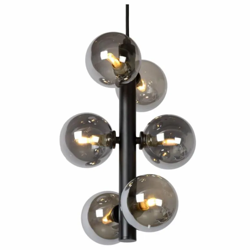 Luminaires Scandinaves-Luminaires Lucide Suspension Lucide TYCHO Noir, 6 lumières