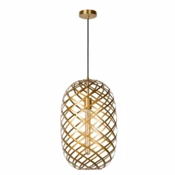 Lampes Dorées-Luminaires Lucide Suspension Lucide WOLFRAM Or, 1 lumière