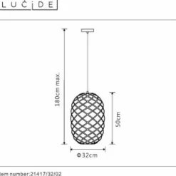 Lampes Dorées-Luminaires Lucide Suspension Lucide WOLFRAM Or, 1 lumière