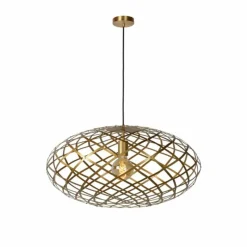 Lampes Dorées-Luminaires Lucide Suspension Lucide WOLFRAM Or, 1 lumière