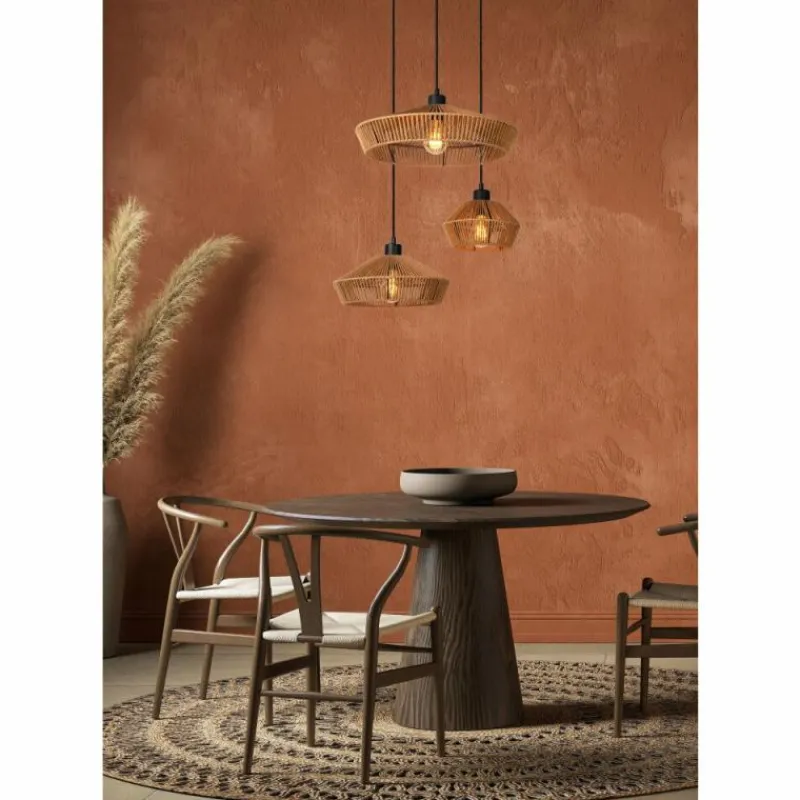 Luminaires Scandinaves-Luminaires Lucide Suspension Lucide YUNKAI Noir, 3 lumières