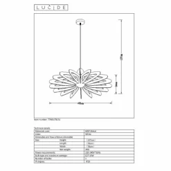 Luminaires Lucide Suspension Lucide ZIDANE Blanc, 1 lumière* Suspensions
