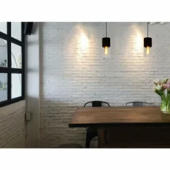 Suspension Verre Fumé-Luminaires Lucide Suspension Lucide ZINO Noir, 1 lumière