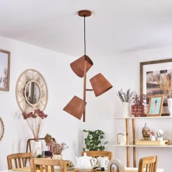 Lampes Industrielles-hofstein Suspension Lungre Rouille, 3 lumières