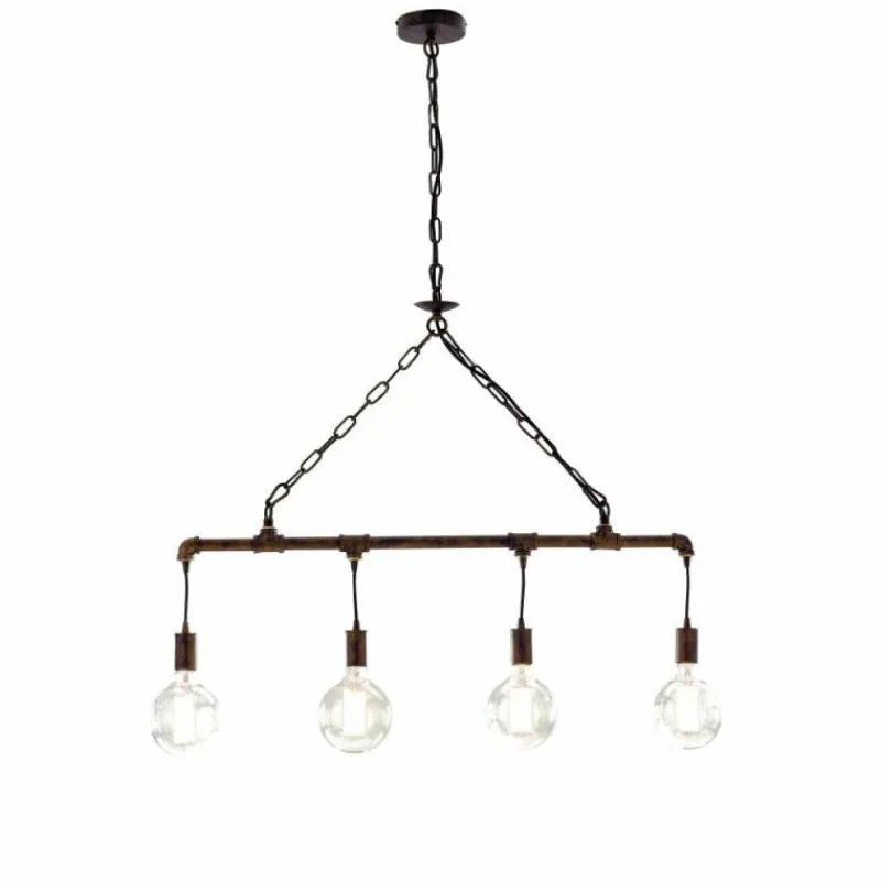 Lampes Industrielles-Luminaires Lutec Suspension Lutec AMACORD Brun, 4 lumières