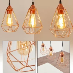 hofstein Suspension Lyssons Noir, 3 lumières