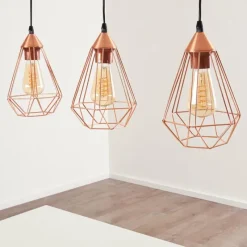 hofstein Suspension Lyssons Noir, 3 lumières