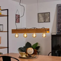 Lampes Vintages & Rétros-hofstein Suspension Maahui Noir, 4 lumières