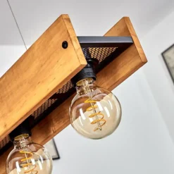 Lampes Vintages & Rétros-hofstein Suspension Maahui Noir, 4 lumières