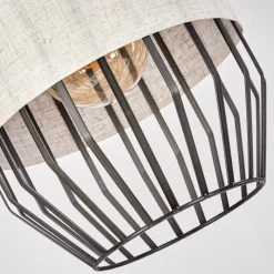 Lampes En Tissu-hofstein Suspension Macken Noir, 1 lumière