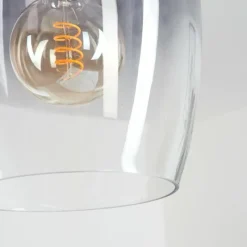 Suspension Verre Fumé-hofstein Suspension Magnano Noir, 1 lumière