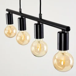 Lampes Vintages & Rétros-hofstein Suspension Maidford Noir, 4 lumières
