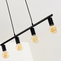 Lampes Vintages & Rétros-hofstein Suspension Maidford Noir, 4 lumières