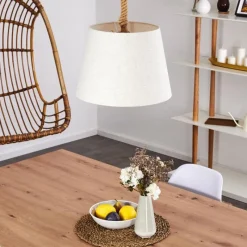 Lampes En Tissu-hofstein Suspension Makondo Brun, Noir, 1 lumière