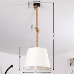 Lampes En Tissu-hofstein Suspension Makondo Brun, Noir, 1 lumière